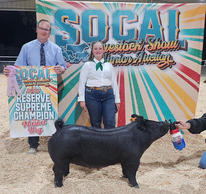 Reserve Grand Champion Market Hog, SO CAL Jr. Livestock Show